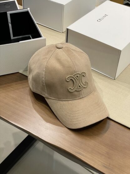 Celine autumn and winter logo corduroy baseball cap - Image 2