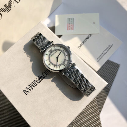 Armani Fashion Sparkling Mother-of-Pearl Quartz Steel Strap Women's Watch - Image 3