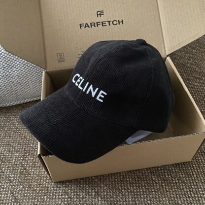 Celine autumn and winter logo corduroy baseball cap - Image 2