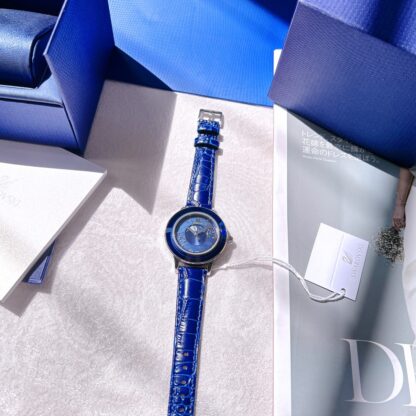 Swarovski Sky Moon Phase Quartz Leather Watch - Image 2