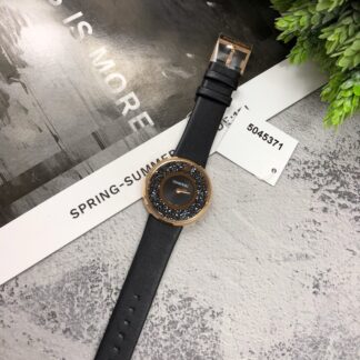 Swarovski starry leather strap women's watch