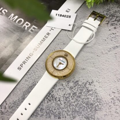 Swarovski starry leather strap women's watch
