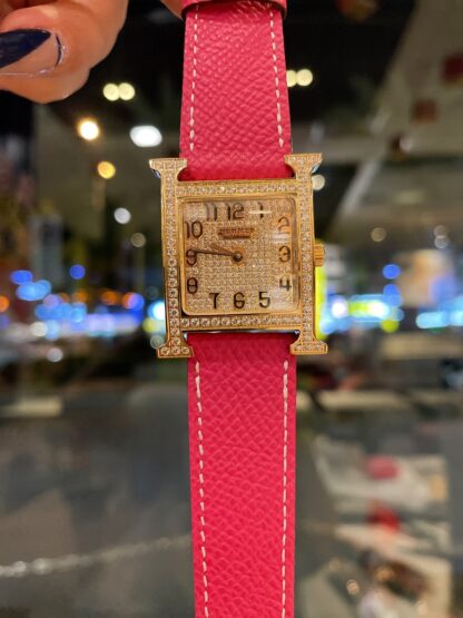 Hermes square dial exquisite diamond temperament watch - Image 2