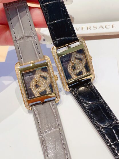 Hermes Square Dial Diamond Quartz Watch - Image 2
