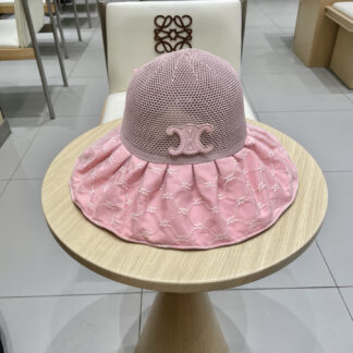 Celine color plastic sunscreen breathable sun hat