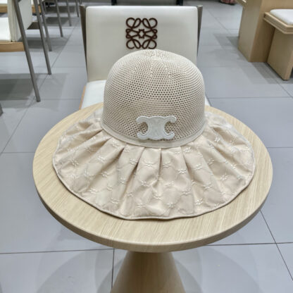 Celine color plastic sunscreen breathable sun hat