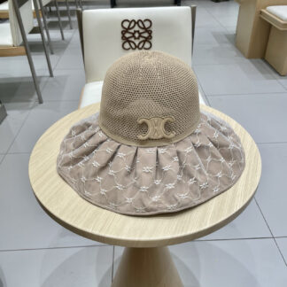Celine color plastic sunscreen breathable sun hat