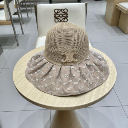 Celine color plastic sunscreen breathable sun hat