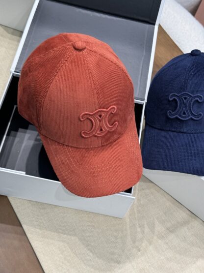 Celine autumn and winter logo corduroy baseball cap - Image 2