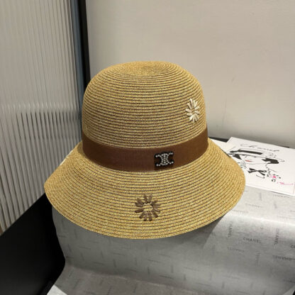 Celine hand-crocheted flower straw hat - Image 2