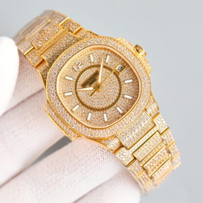 Patek Philippe 7118 Women's Nautilus Full Diamond T-Brick Double Limited Edition Watch - Image 2