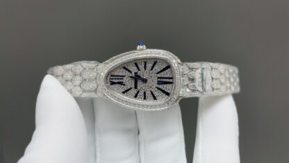 Bulgari Gilded Snake Shadow White Shell Watch - Image 2