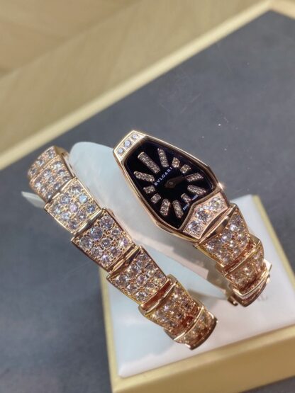 Bulgari rose gold two-circle snake watch - Image 2