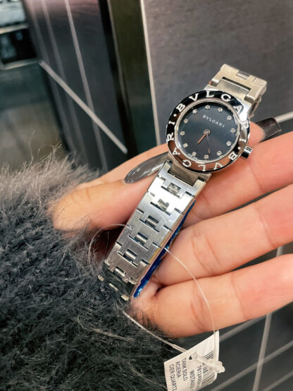 Bulgari Black and Silver Classic Watch - Image 2