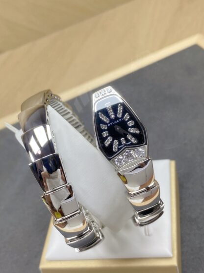 Bulgari white gold smooth double snake watch - Image 2