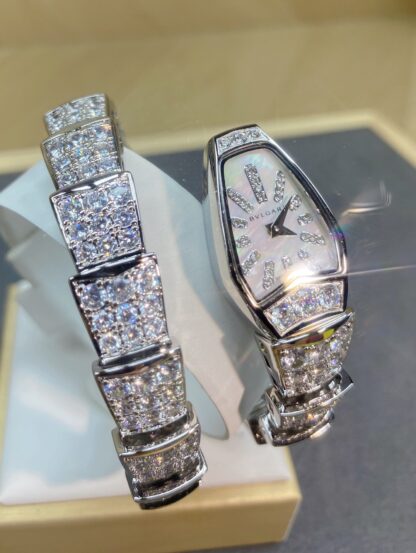 Bulgari white gold two-circle snake watch - Image 2