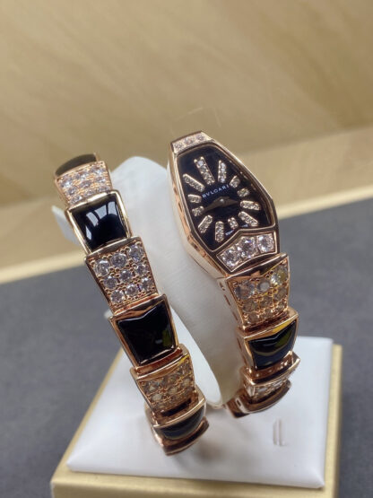 Bulgari rose gold two-circle snake watch - Image 2
