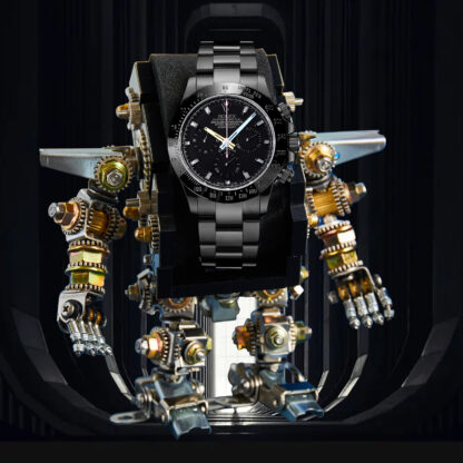 Rolex 12.3mm latest fourth generation Daytona stainless steel all black model - Image 2