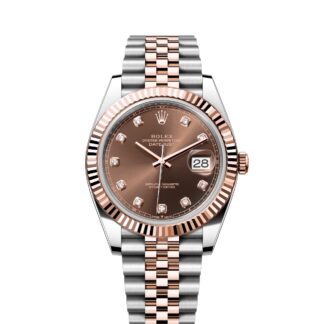 Rolex 41mm Datejust White Case Bevel Bezel Three Beads Strap
