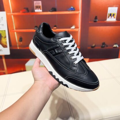 Hermès Paris catwalk simple classic black and white casual shoes - Image 2