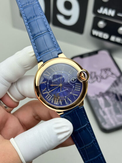 Cartier Blue Balloon Rose Gold Mechanical Watch - Image 2