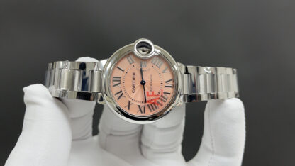 Cartier Blue Balloon Pink Face Ladies Mechanical Watch - Image 2