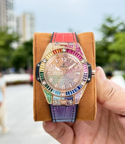 Hublot Big Bang "One Click" Stainless Steel Rainbow Watch - Image 2