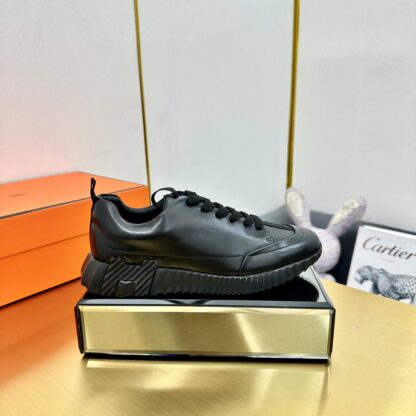 Hermès Spring and Summer Classic Couple British Black Sports Casual Shoes - Image 2