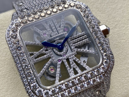 Cartier Santos Hollow Diamond Series Mechanical Watch - Image 2
