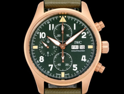 IWC Bronze Gold Chronograph Spitfire Series Watch - Image 2