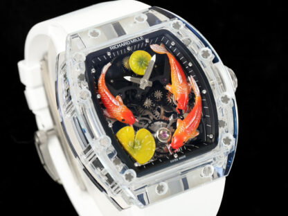 Richard Mille Fish Playing Lotus Leaf Tourbillon Watch - Image 2