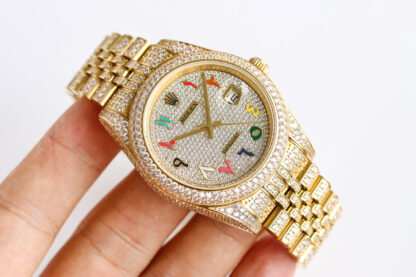Rolex Logbook with Full Diamonds - Rich and Luxurious Edition - Image 2