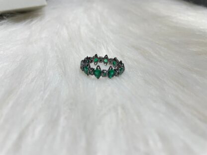 Vivienne Westwood Multi-Saturn Green Diamond Ring - Image 2