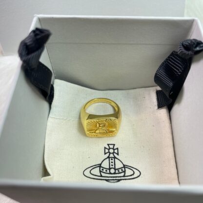 Vivienne Westwood Square Wax Saturn Ring - Image 2