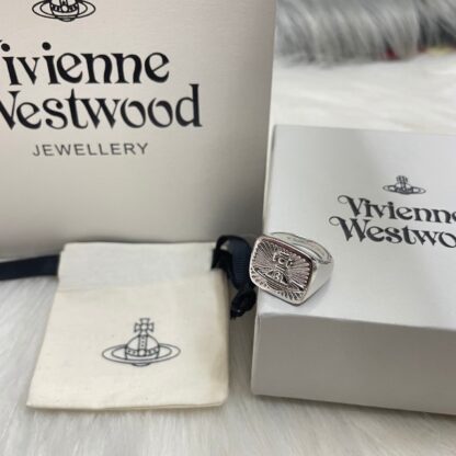 Vivienne Westwood Square Wax Saturn Ring - Image 2