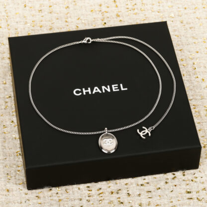 Chanel 25s silver mirror necklace - Image 2