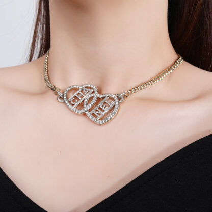 Chanel versatile trendy heart necklace - Image 3