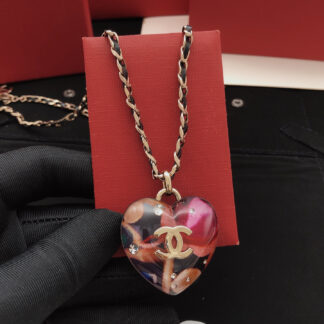 Chanel Colorful Heart Necklace