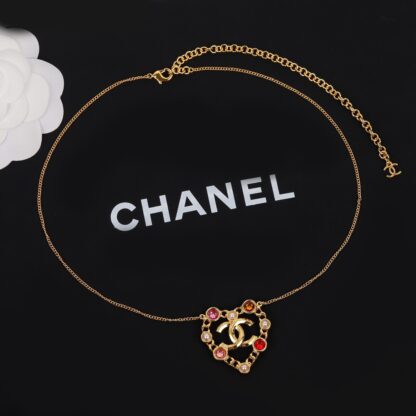 Chanel Colored Diamond Heart Necklace - Image 2