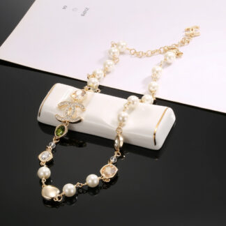 Chanel Colored Diamond Pearl Necklace