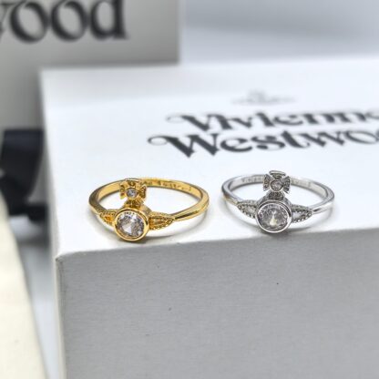 Vivienne Westwood Saturn women's small single diamond exquisite ring - Image 2