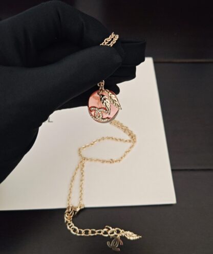 Chanel Pink Peach Necklace - Image 3
