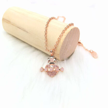 Vivienne WestwoodOONA Heart Pearl Saturn Necklace - Image 2
