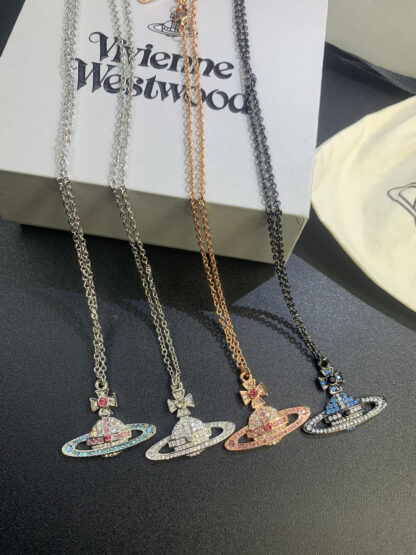Vivienne Westwood Saturn full diamond necklace - Image 2