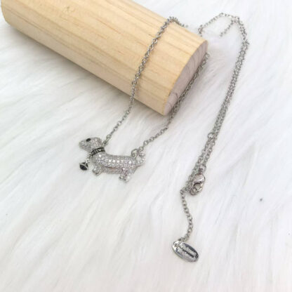 Vivienne Westwood puppy diamond Saturn enamel necklace - Image 2