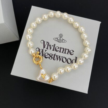Vivienne Westwood Heart Pearl Bracelet - Image 2