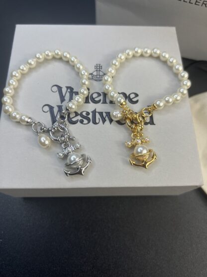 Vivienne Westwood Vintage Cat Boat Pearl Bracelet - Image 2