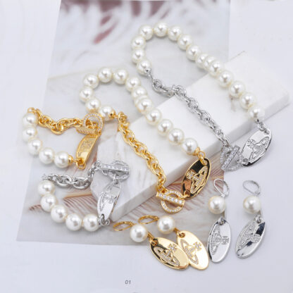 Vivienne Westwood zircon oval brand mixed bracelet - Image 2