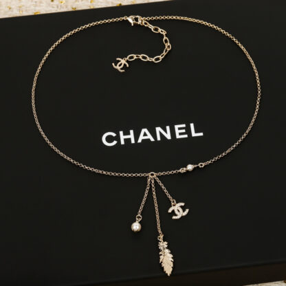 Chanel Delicate Feather Necklace - Image 2