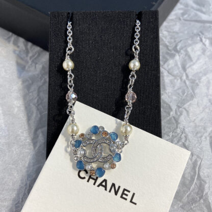 Chanel blue fresh necklace - Image 2